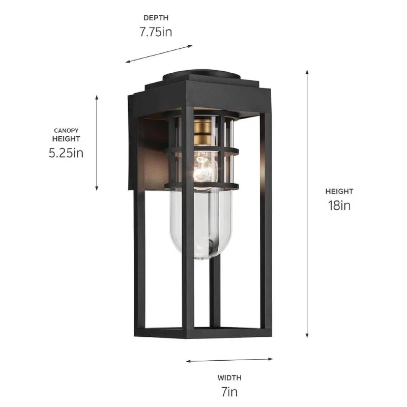 Kichler 59138 Hone 1-lt 18" Tall Outdoor Wall Light