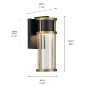 Kichler 59139 Camillo 1-lt 12" Tall LED Outdoor Wall Light