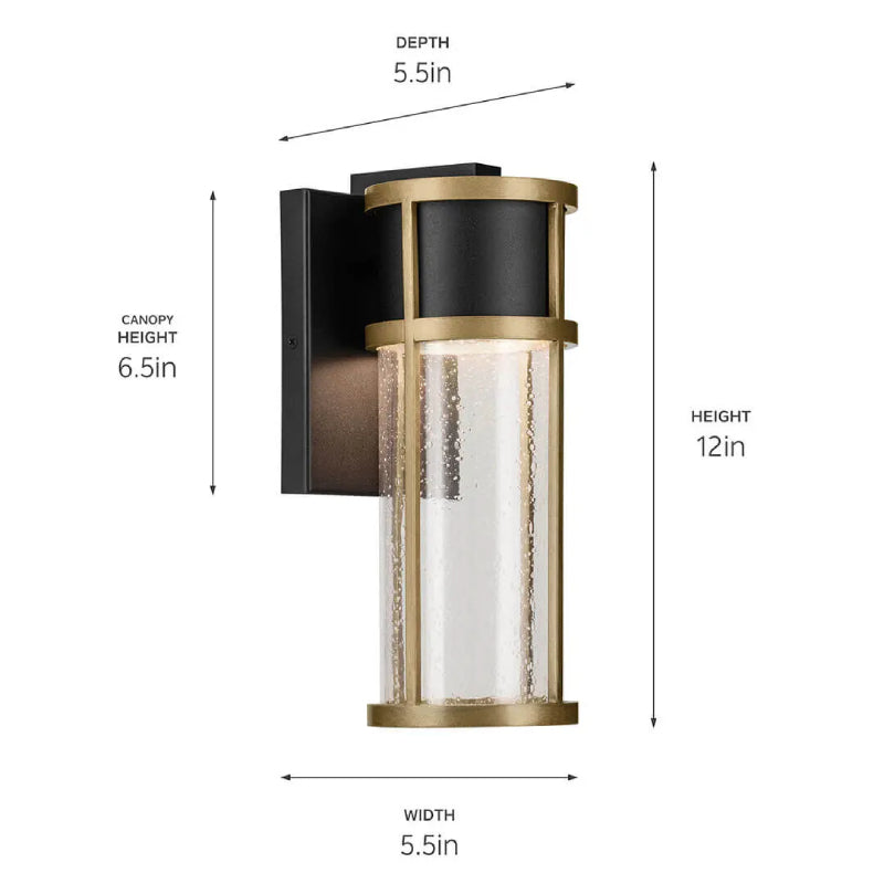 Kichler 59139 Camillo 1-lt 12" Tall LED Outdoor Wall Light