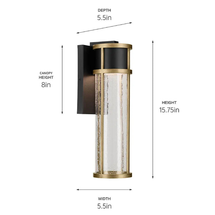 Kichler 59140 Camillo 1-lt 16" Tall LED Outdoor Wall Light