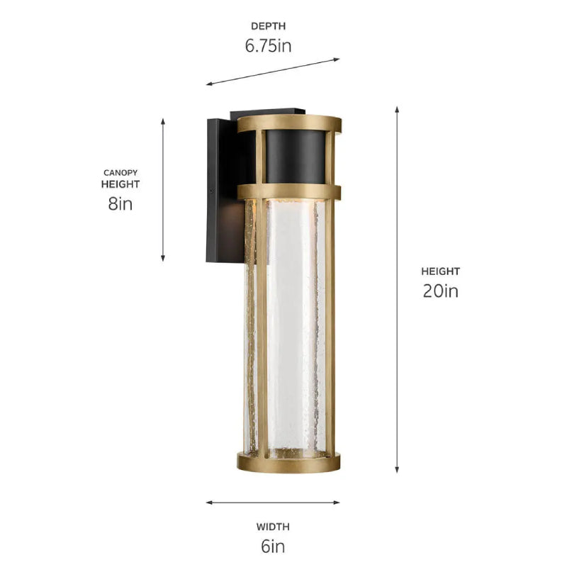 Kichler 59141 Camillo 1-lt 20" Tall LED Outdoor Wall Light
