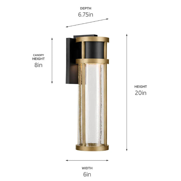 Kichler 59141 Camillo 1-lt 20" Tall LED Outdoor Wall Light