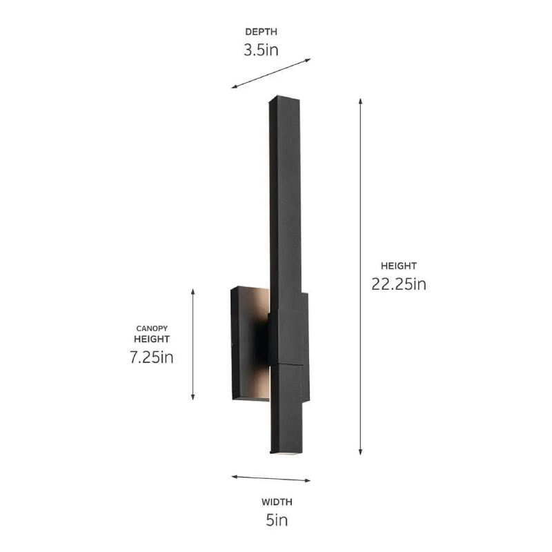 Kichler 59144 Nocar 1-lt 22" Tall LED Outdoor Wall Light