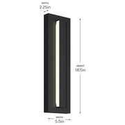 Kichler 59169 Arik 1-lt 19" Tall LED Outdoor Wall Light