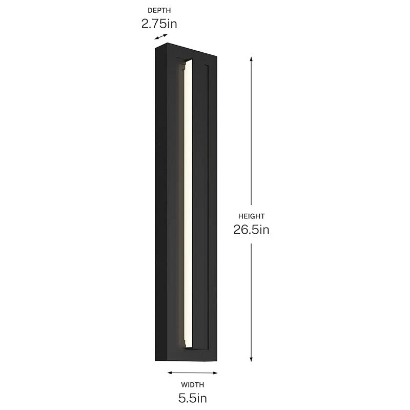 Kichler 59170 Arik 1-lt 27" Tall LED Outdoor Wall Light