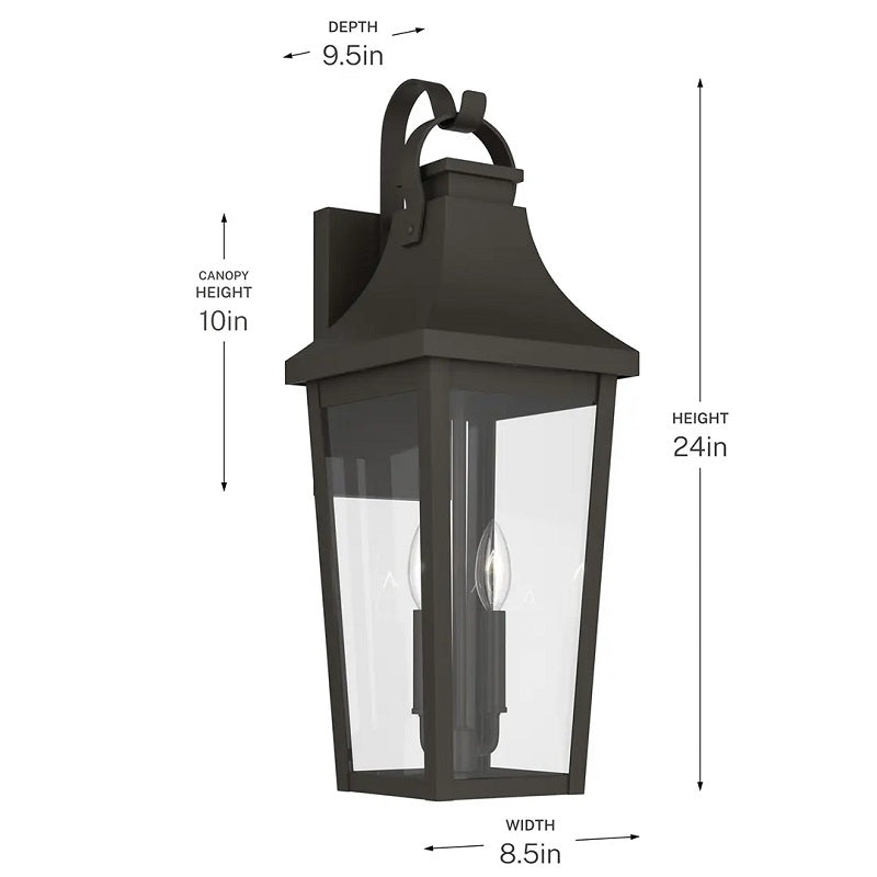 Kichler 59195 Cleary 2-lt 24" Tall Outdoor Wall Light