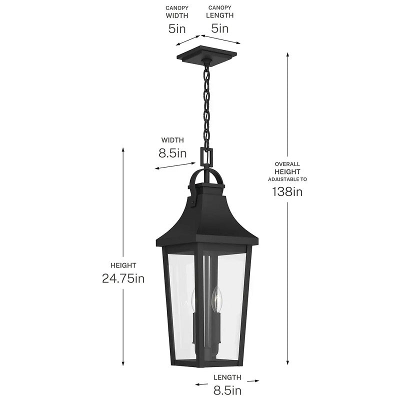Kichler 59198 Cleary 2-lt 9" Outdoor Hanging Light