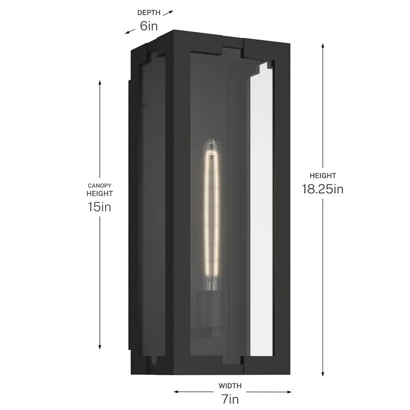 Kichler 59209 Calen 1-lt 18" Tall Outdoor Wall Light