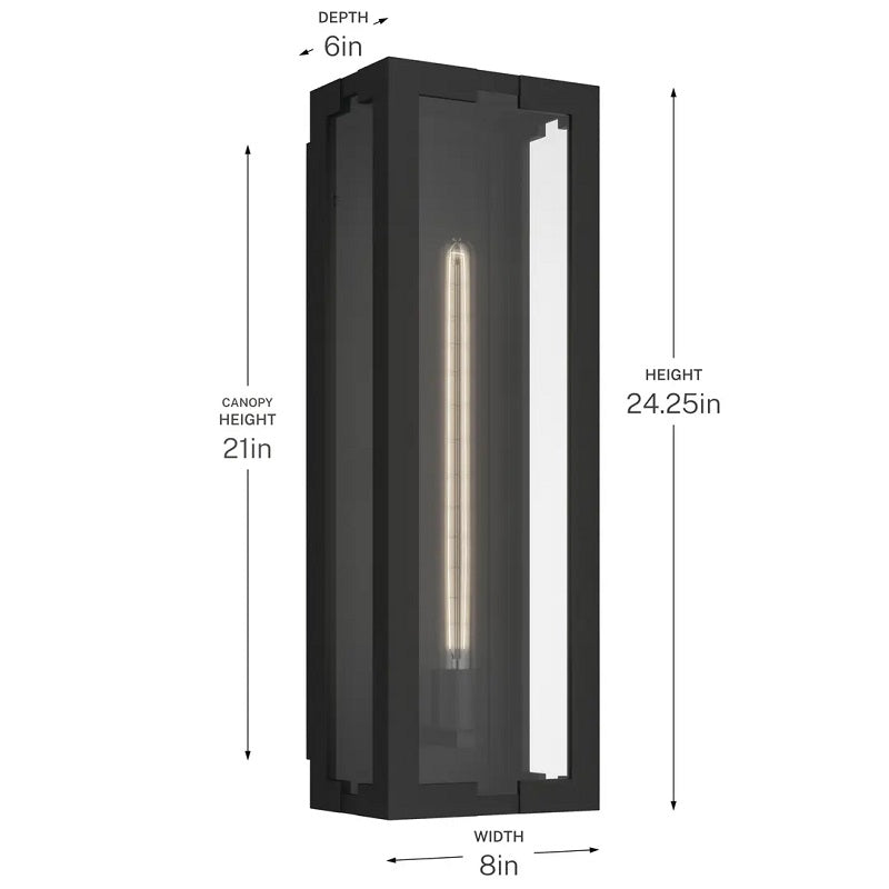 Kichler 59210 Calen 1-lt 24" Tall Outdoor Wall Light