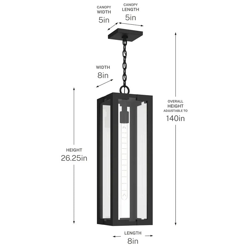 Kichler 59212 Calen 1-lt 8" Outdoor Hanging Light