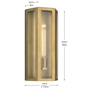 Kichler 59214 Berens 1-lt 16" Tall Outdoor Wall Light