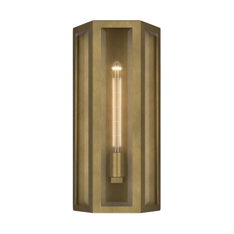 Kichler 59214 Berens 1-lt 16" Tall Outdoor Wall Light - Natural Brass