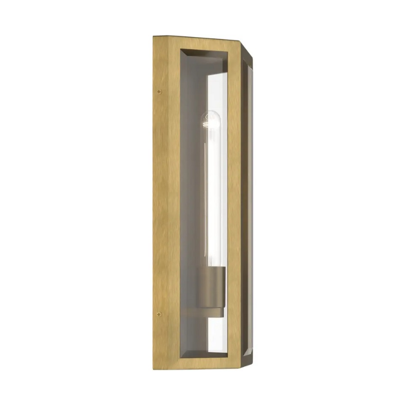 Kichler 59214 Berens 1-lt 16" Tall Outdoor Wall Light - Natural Brass