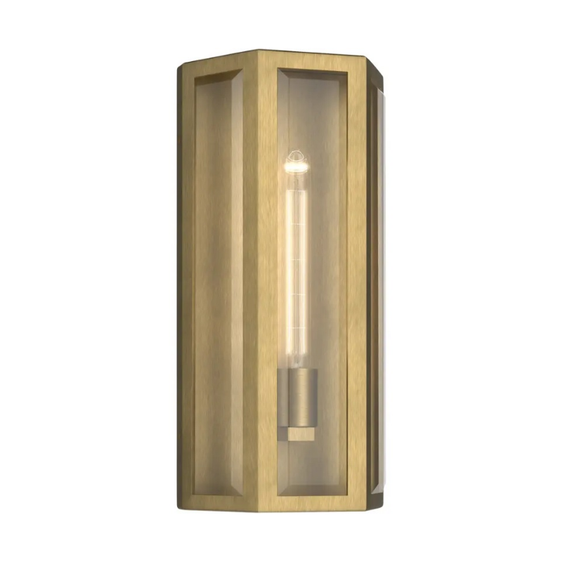 Kichler 59214 Berens 1-lt 16" Tall Outdoor Wall Light - Natural Brass
