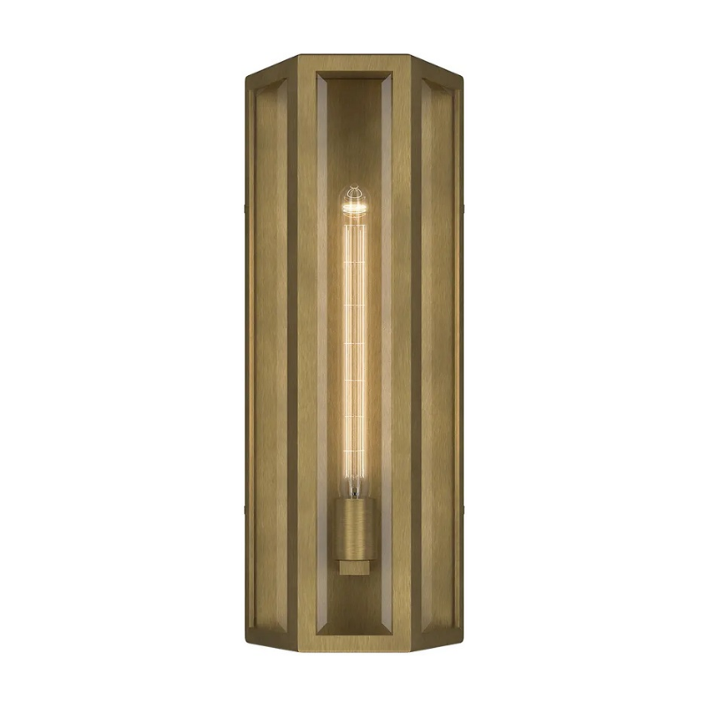 Kichler 59215 Berens 1-lt 20" Tall Outdoor Wall Light - Natural Brass