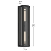 Kichler 59216 Berens 2-lt 24" Tall Outdoor Wall Light