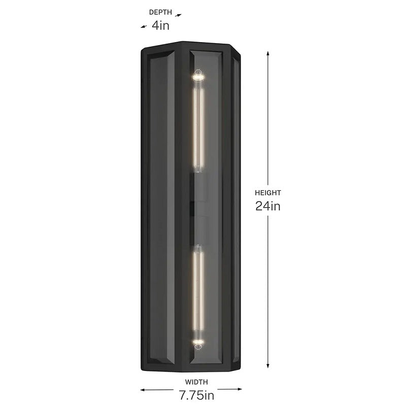 Kichler 59216 Berens 2-lt 24" Tall Outdoor Wall Light