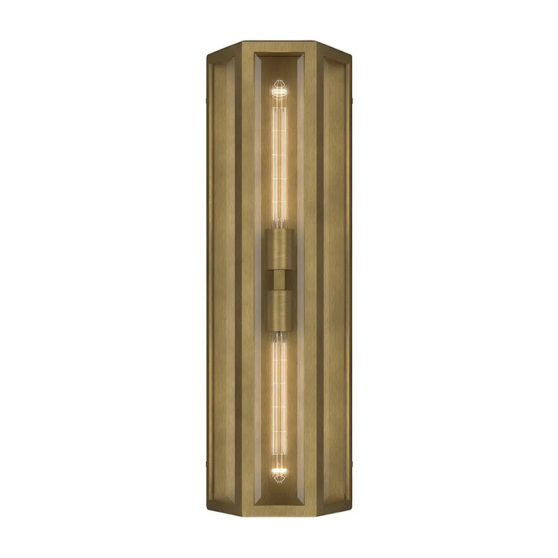 Kichler 59216 Berens 2-lt 24" Tall Outdoor Wall Light - Natural Brass