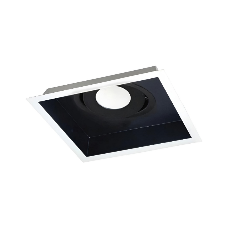 Nora NMRT2-11 1-Head Flanged Gimbal High Lumen LED MLS Trim, 1500lm per head - Black/White
