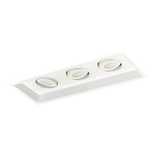 Nora NMRT2-13 3-Head Flanged Gimbal High Lumen LED MLS Trim, 2500lm per head - White/White