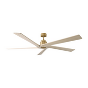 Monte Carlo Aspen 70" Ceiling Fan - Burnished Brass/Washed White Oak