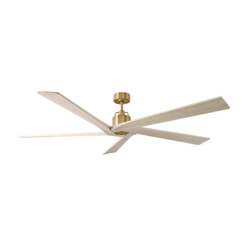 Monte Carlo Aspen 70" Ceiling Fan - Burnished Brass/Washed White Oak
