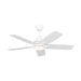 Generation 5LWDR44 Lowden 44" Ceiling Fan with LED Light Kit - Matte White