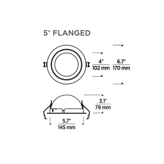 Element EDIM5RRF Reflections 5" LED Remodel Indirect Downlight, Flanged