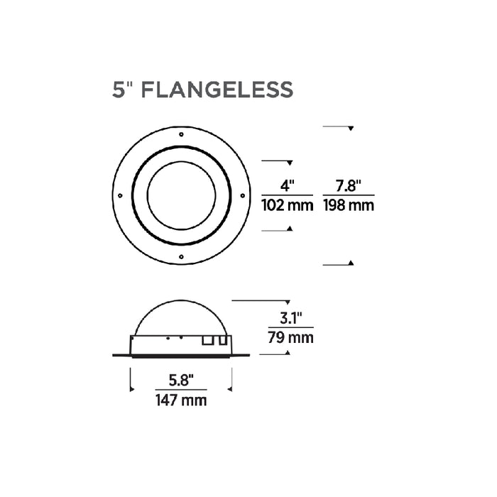 Element EDIM5RRL Reflections 5" LED Remodel Indirect Downlight, Flangeless