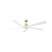 Monte Carlo Aspen 70" Ceiling Fan - Burnished Brass/Matte White