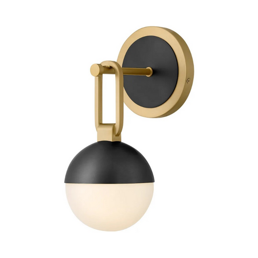 Hinkley 54560 Bowie 1-lt 13" Tall LED Wall Sconce - Lacquered Brass with Black