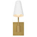 Hinkley 48310 Bray 1-lt 17" Tall LED Swing Arm Wall Sconce - Lacquered Brass/Chalk White