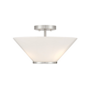 Savoy House 6-4012-3 Blair 3-lt 15" Convertible Semi-Flush/Pendant - Satin Nickel
