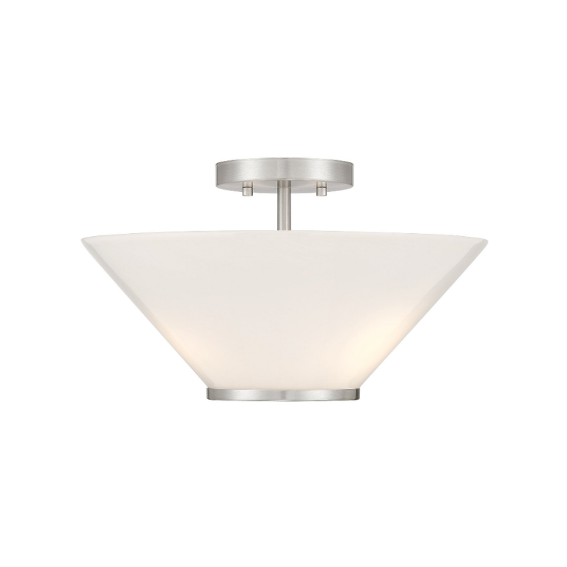 Savoy House 6-4012-3 Blair 3-lt 15" Convertible Semi-Flush/Pendant - Satin Nickel
