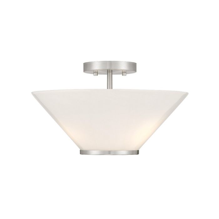 Savoy House 6-4012-3 Blair 3-lt 15" Convertible Semi-Flush/Pendant - Satin Nickel