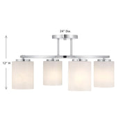 Savoy House 6-4693-4 Herron 4-lt 24" Semi-Flush Mount