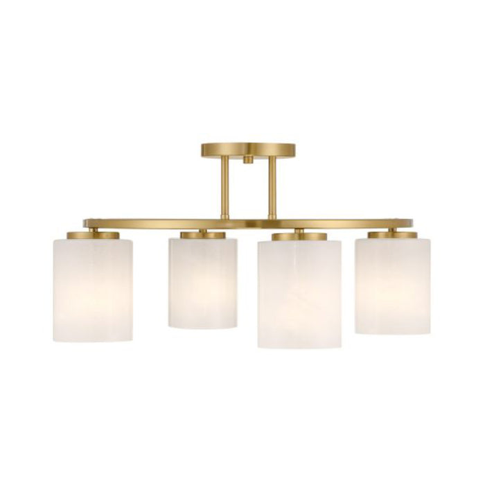 Savoy House 6-4693-4 Herron 4-lt 24" Semi-Flush Mount - Warm Brass