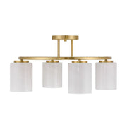 Savoy House 6-4693-4 Herron 4-lt 24" Semi-Flush Mount - Warm Brass