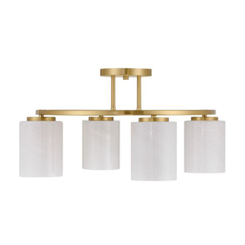 Savoy House 6-4693-4 Herron 4-lt 24" Semi-Flush Mount - Warm Brass