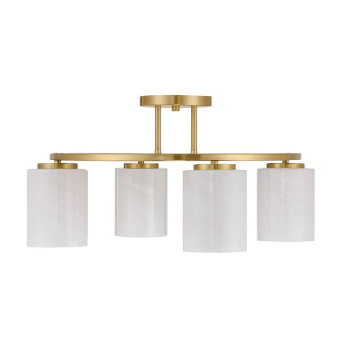 Savoy House 6-4693-4 Herron 4-lt 24" Semi-Flush Mount - Warm Brass