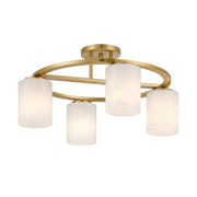 Savoy House 6-4693-4 Herron 4-lt 24" Semi-Flush Mount - Warm Brass