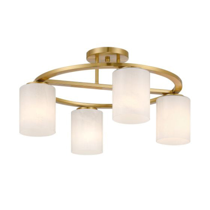 Savoy House 6-4693-4 Herron 4-lt 24" Semi-Flush Mount - Warm Brass