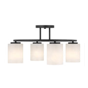 Savoy House 6-4693-4 Herron 4-lt 24" Semi-Flush Mount - Matte Black