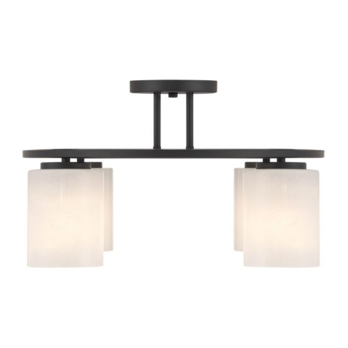 Savoy House 6-4693-4 Herron 4-lt 24" Semi-Flush Mount - Matte Black