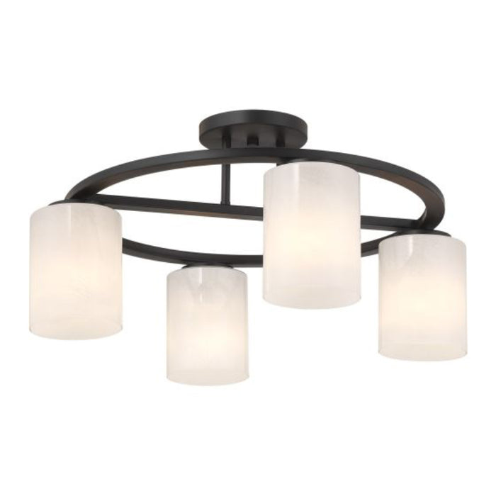 Savoy House 6-4693-4 Herron 4-lt 24" Semi-Flush Mount - Matte Black