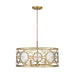 Savoy House 6-5065-5 Balfour 5-lt 24" Convertible Semi-Flush or Pendant - Warm Brass