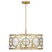 Savoy House 6-5065-5 Balfour 5-lt 24" Convertible Semi-Flush or Pendant - Warm Brass