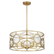 Savoy House 6-5065-5 Balfour 5-lt 24" Convertible Semi-Flush or Pendant - Warm Brass