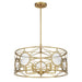 Savoy House 6-5065-5 Balfour 5-lt 24" Convertible Semi-Flush or Pendant - Warm Brass