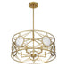Savoy House 6-5065-5 Balfour 5-lt 24" Convertible Semi-Flush or Pendant - Warm Brass